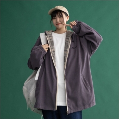 春秋两面穿外套女ins春季新款韩版宽松学生百搭夹克棒球服潮